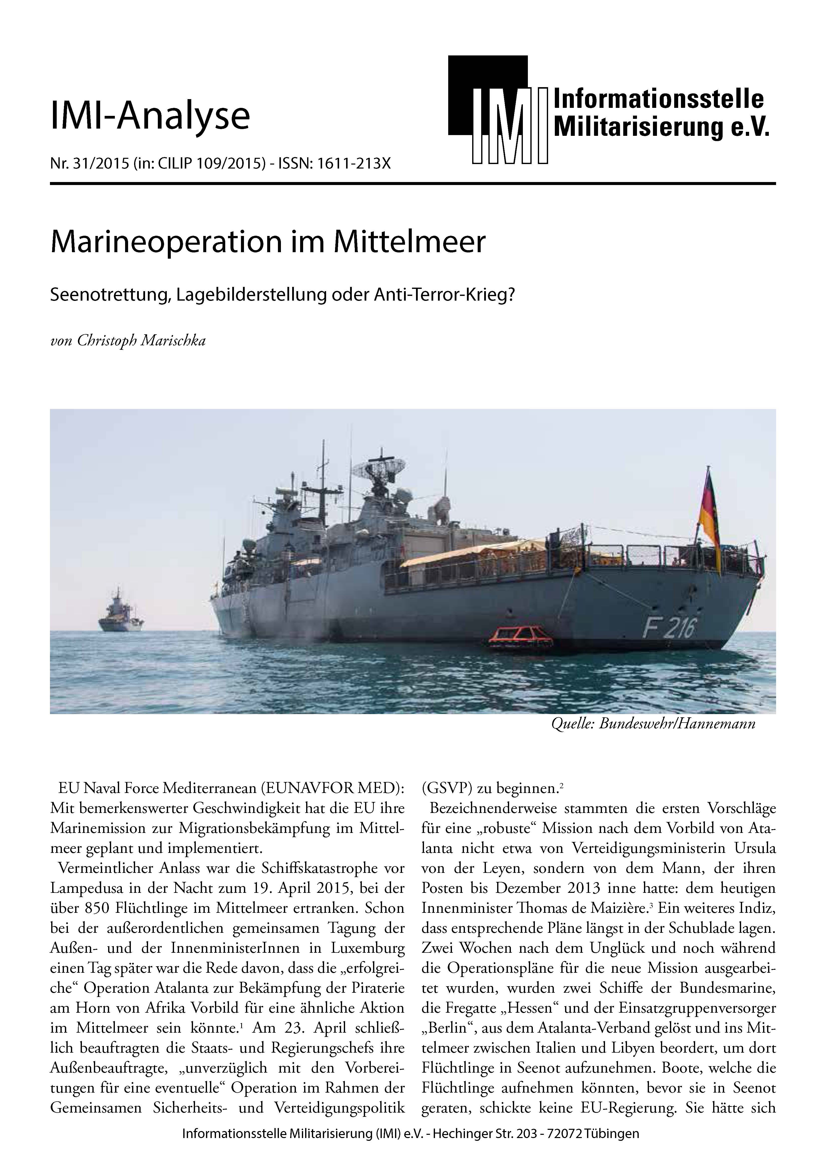 Marineoperation im Mittelmeer